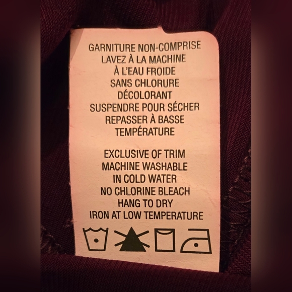 CDN! Robin Barré; Size XL; Burgundy/Purple Long Sleeve Top; Twist Knot at Bottom - Picture 11 of 14